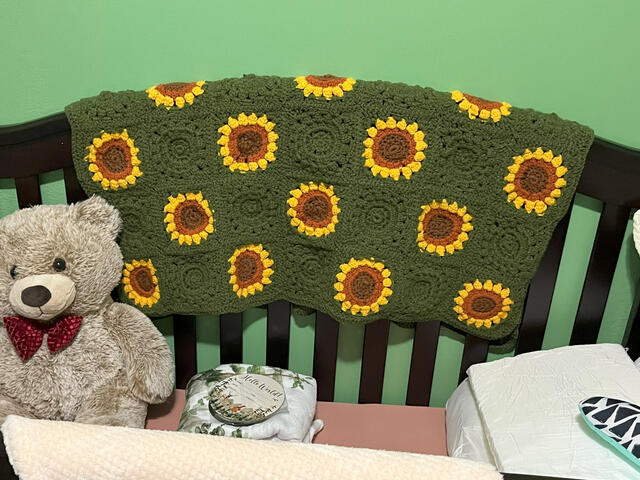 Sunflower Baby Blanket